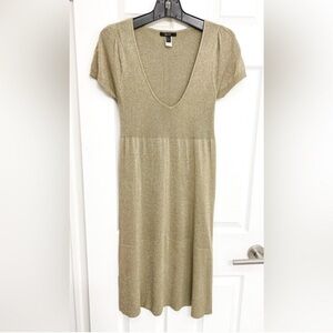 NWOT - Mango Gold Knit Dress